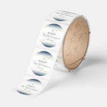 blue watercolor  First Communion