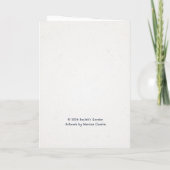 Blue Watercolor Floral Mother's Day カード (裏面)