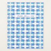 Blue Watercolor Floral Personalized Planner プランナー手帳 (正面)