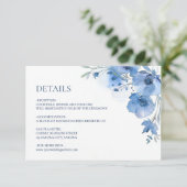 Blue Watercolor Flower Details エンクロージャーカード (スタンド正面)