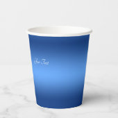 Blue Watercolor Flowers Paper cup 紙コップ (裏面)