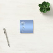 Blue Watercolor Flowers Post it Notes ポストイット (オフィス)