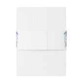 Blue Watercolor Flowers Wedding 招待状ベリーバンド (裏面例)