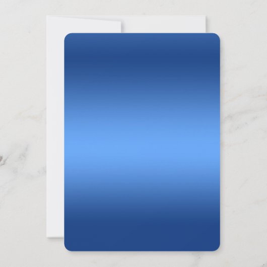 Blue Watercolor Flowers Wedding Invitation 招待状 (裏面)