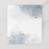 blue watercolor foliage プレイスカード (外部開封)