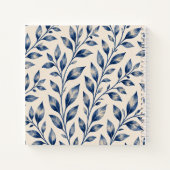 Blue Watercolor Foliage Notebook ノートブック (裏面)