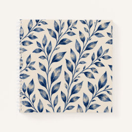 Blue Watercolor Foliage Notebook ノートブック