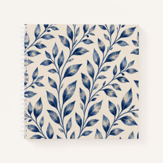 Blue Watercolor Foliage Notebook ノートブック