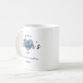 Blue Watercolor Happy Father’s Day Personalized  コーヒーマグカップ (正面左)