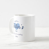 Blue Watercolor Happy Father’s Day Personalized  コーヒーマグカップ (正面左)