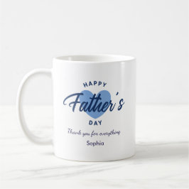 Blue Watercolor Happy Father’s Day Personalized  コーヒーマグカップ