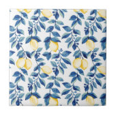 Blue Watercolor Lemon タイル (正面)