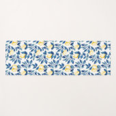 Blue Watercolor Lemon ヨガマット (正面(横))