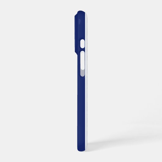 Blue Watercolor Lemon Pattern Monogram Name iPhoneケース (左側面)