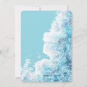 Blue Watercolor Modern Wedding Invitation シーズンカード (裏面)