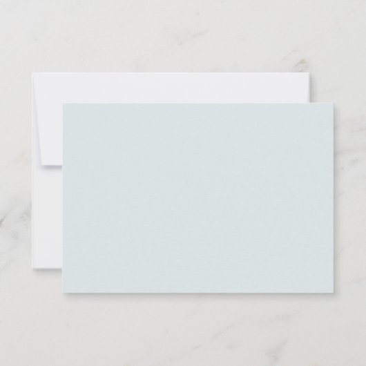 Blue Watercolor Ocean Beach Destination Wedding  出欠カード (裏面)