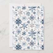 Blue Watercolor Ornament Exchange Holiday Party 招待状 (裏面)