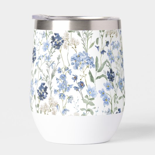 Blue Watercolor Wildflower (右面)