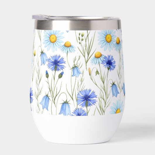 Blue Watercolor Wildflower (右面)