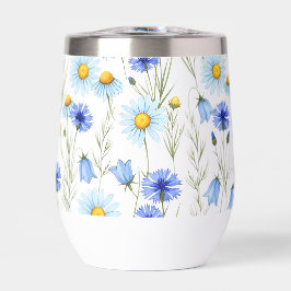 Blue Watercolor Wildflower