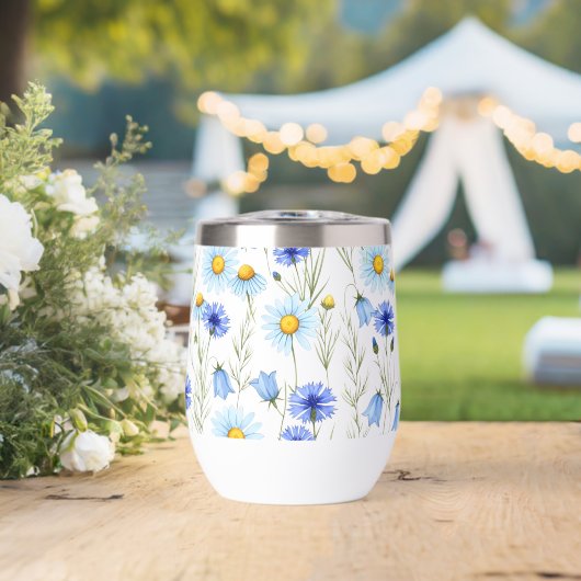 Blue Watercolor Wildflower (ウェディング (回転後))