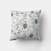 Blue Watercolor Wildflower クッション (裏面)