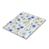 Blue Watercolor Wildflower タイル (側面)