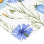 Blue Watercolor Wildflower テーブルクロス (アングル)