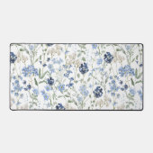 Blue Watercolor Wildflower デスクマット (正面)