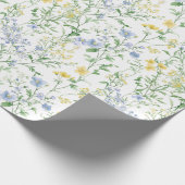 Blue Watercolor Wildflower ラッピングペーパー (角)