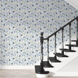 Blue Watercolor Wildflower 壁紙