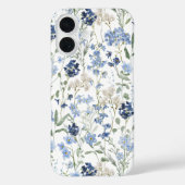 Blue Watercolor Wildflower Case-Mate iPhoneケース (裏面)