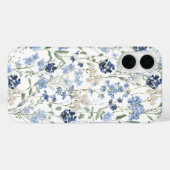 Blue Watercolor Wildflower Case-Mate iPhoneケース (裏面 (横))