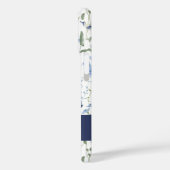 Blue Watercolor Wildflower Name Case-Mate iPhoneケース (裏面 / 左)
