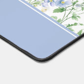 Blue Watercolor Wildflowers デスクマット (コーナー)