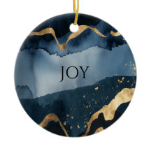 Blue watercolor with gold flecks