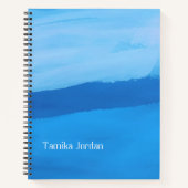 Blue watercolour tranquility ノートブック (正面)