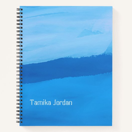 Blue watercolour tranquility ノートブック (正面)