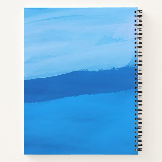 Blue watercolour tranquility ノートブック (裏面)