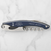 Blue Waveいかり結婚の花婿介添人Wht/Bl ID836 ソムリエナイフ (正面)