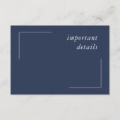 Blue Waveいかり結婚の詳細Wht/Navy ID836 エンクロージャーカード (裏面)