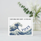 Blue Waveのカスタマイズ可能な投票の開始 ポストカード (スタンド正面)