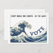 Blue Waveのカスタマイズ可能な投票の開始 ポストカード (正面/裏面)