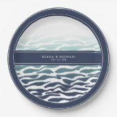 Blue Wave結婚のID836 ペーパープレート (正面)