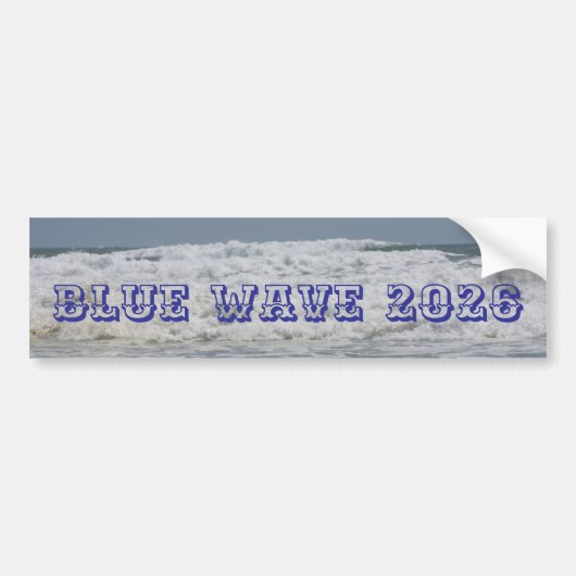 Blue Wave 2026  バンパーステッカー (正面)