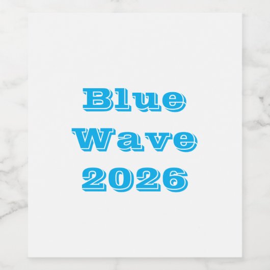 Blue Wave 2026 ワインラベル (シングルラベル)
