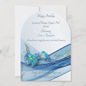 blue wave 50年の誕生日 招待状 (正面)