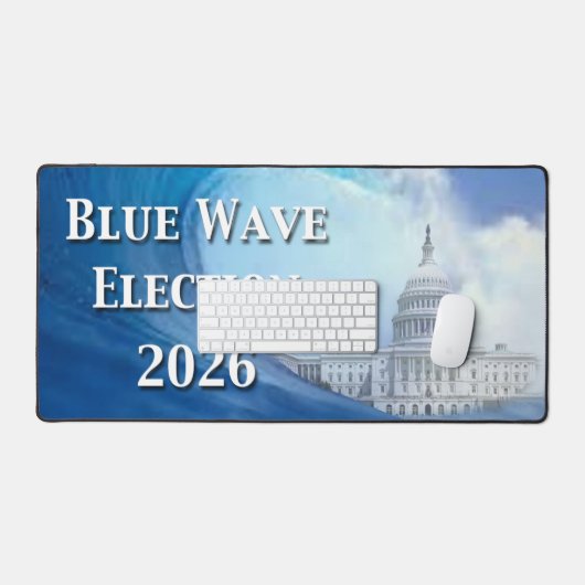 Blue Wave Election 2026 デスクマット (キーボード&マウス)
