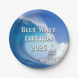 Blue Wave Election 2026 ペーパープレート