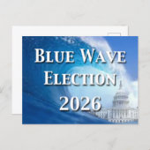 Blue Wave Election 2026 ポストカード (正面/裏面)